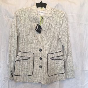 CAbi NWT white and black jacket